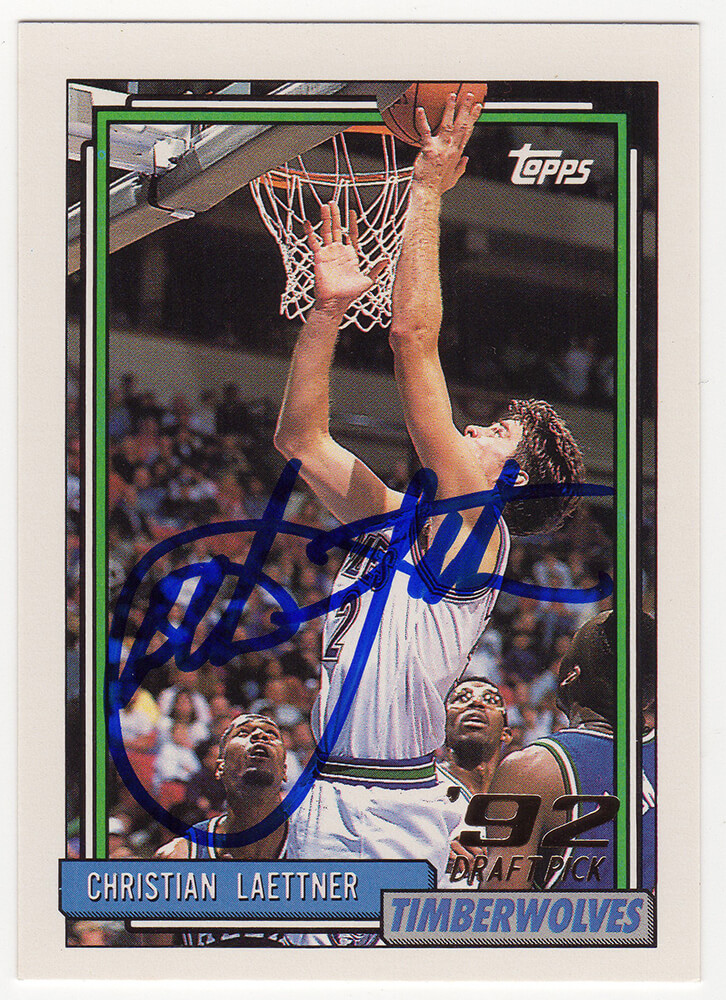 Picture of Schwartz Sports Memorabilia LAECAR200 Christian Laettner Signed Minnesota Timberwolves 1992-1993 Topps Rookie Basketball Card No. 334