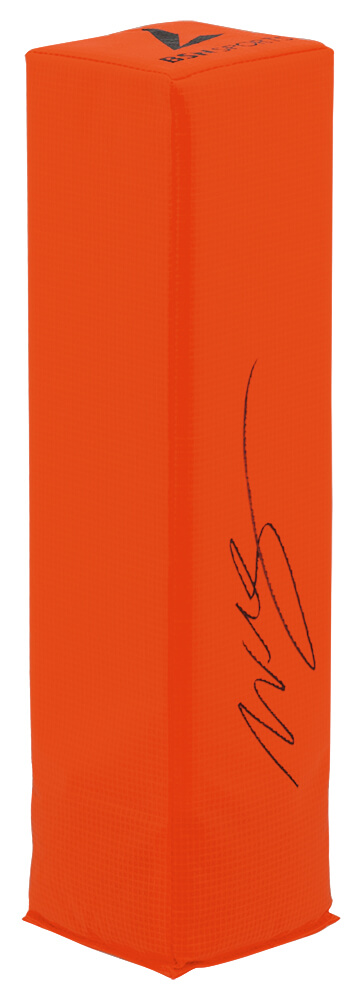 Picture of Schwartz Sports Memorabilia MCGPYL300 Willis McGahee Signed BSN Endzone Football Pylon&#44; Orange