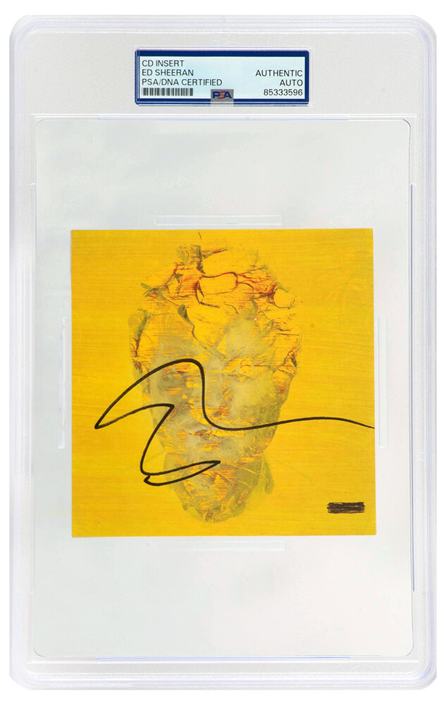 SHECUT500 5 x 5 in. Ed Sheeran Signed Subtract CD Insert - PSA & DNA Encapsulated