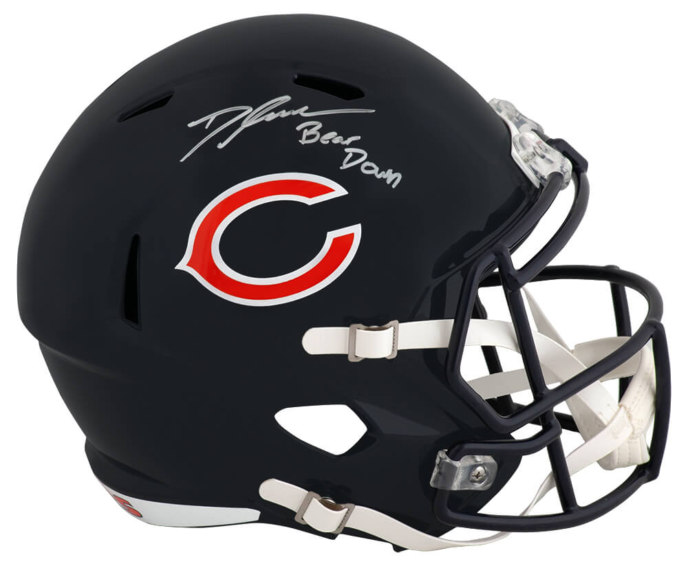 Picture of Schwartz Sports Memorabilia SWIREP312 D Andre Swift Signed Chicago Bears Riddell Speed Replica Helmet with Bear Down - Full Size