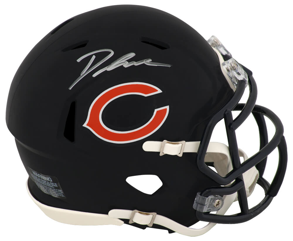 Picture of Schwartz Sports Memorabilia SWIMIN310 D Andre Swift Signed Chicago Bears Riddell Speed Mini Helmet
