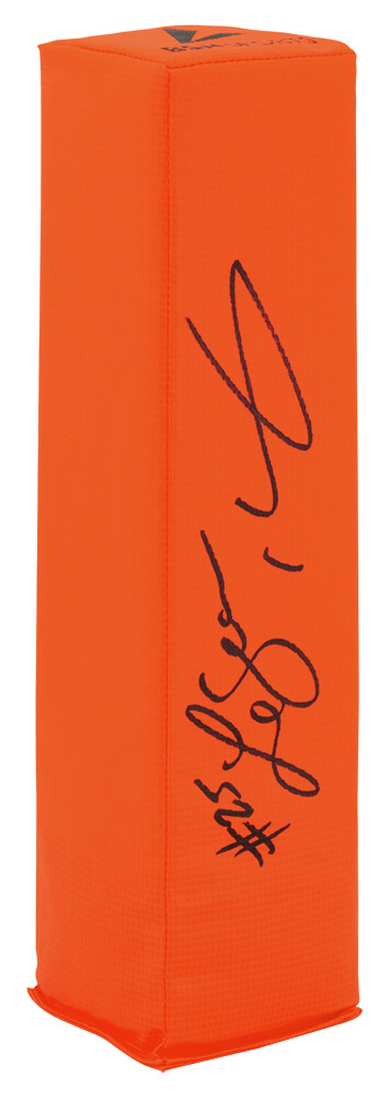 Picture of Schwartz Sports Memorabilia MCCPYL300 LeSean McCoy Signed BSN Endzone Football Pylon&#44; Orange