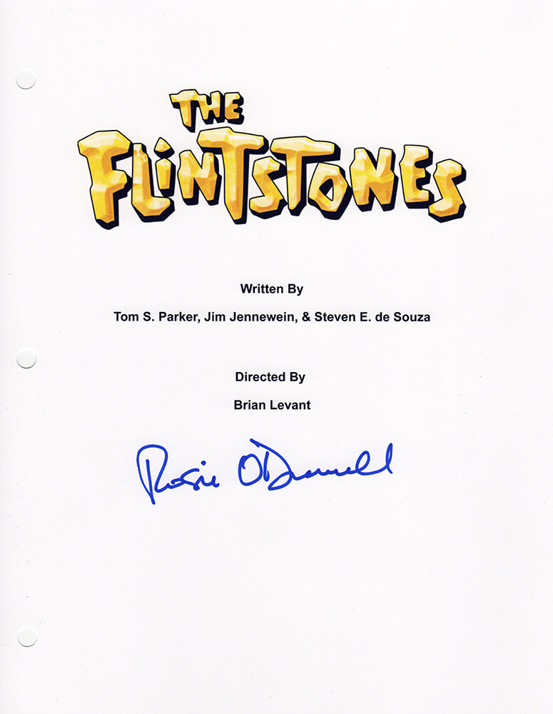 ODOOTH501 Rosie O Donnell Signed the Flintstones Movie Script Cover Page