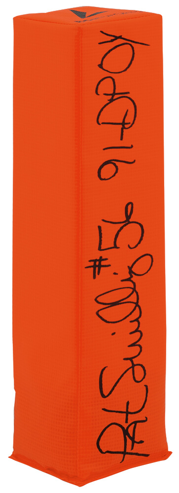 Picture of Schwartz Sports Memorabilia SWIPYL311 Pat Swilling Signed BSN Endzone Football Pylon with 91 DPOY&#44; Orange