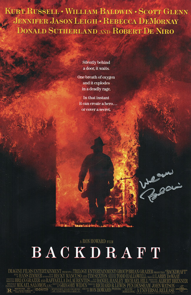 BALPST500 11 x 17 in. William Baldwin Signed Backdraft Movie Poster