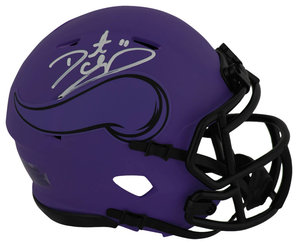 CULMIN317 Daunte Culpepper Signed Minnesota Vikings Rave Riddell Speed Mini Helmet