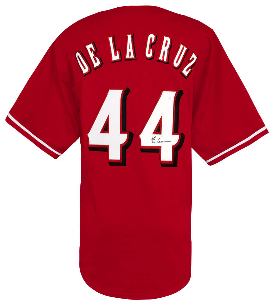 DELJRY100 Elly De La Cruz Signed Red Custom Baseball Jersey - Beckett