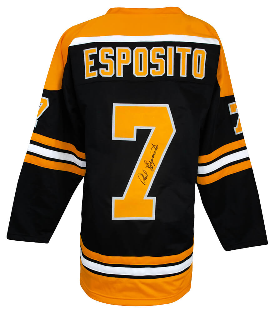 ESPJRY410 Phil Esposito Signed Custom Hockey Jersey, Black