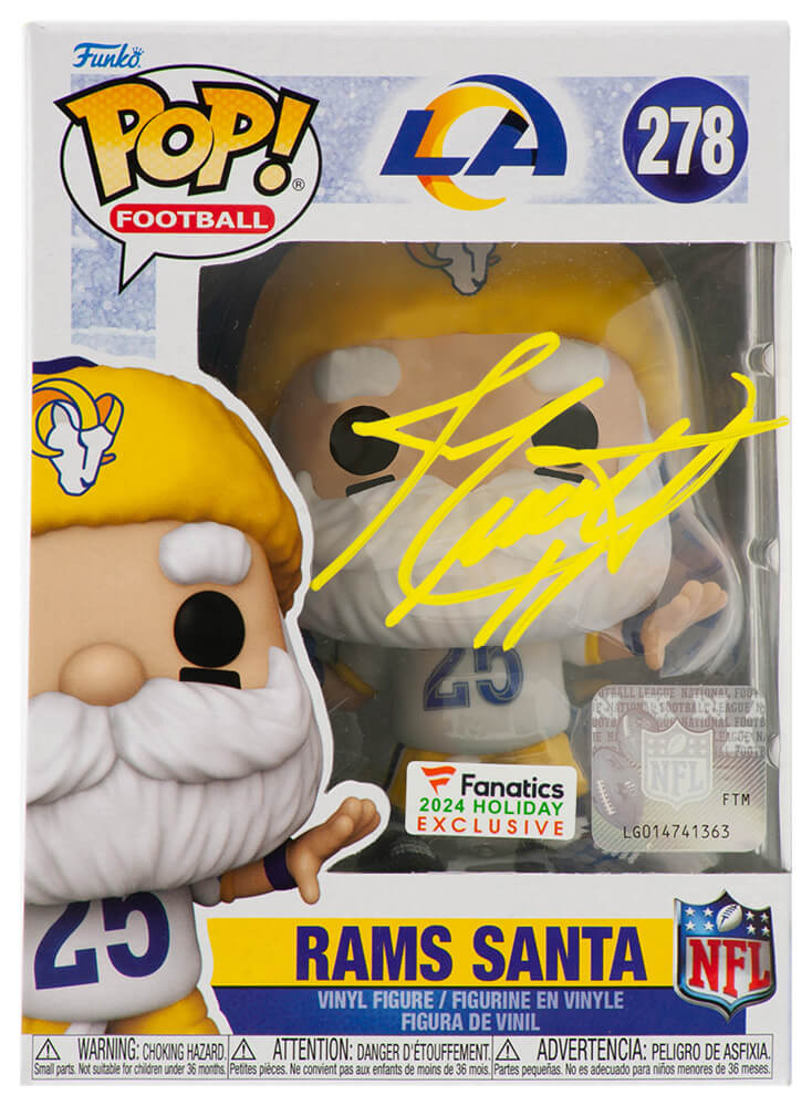 EVEFUN300 Jim Everett Signed Los Angeles Rams Santa Funko Pop Doll 278