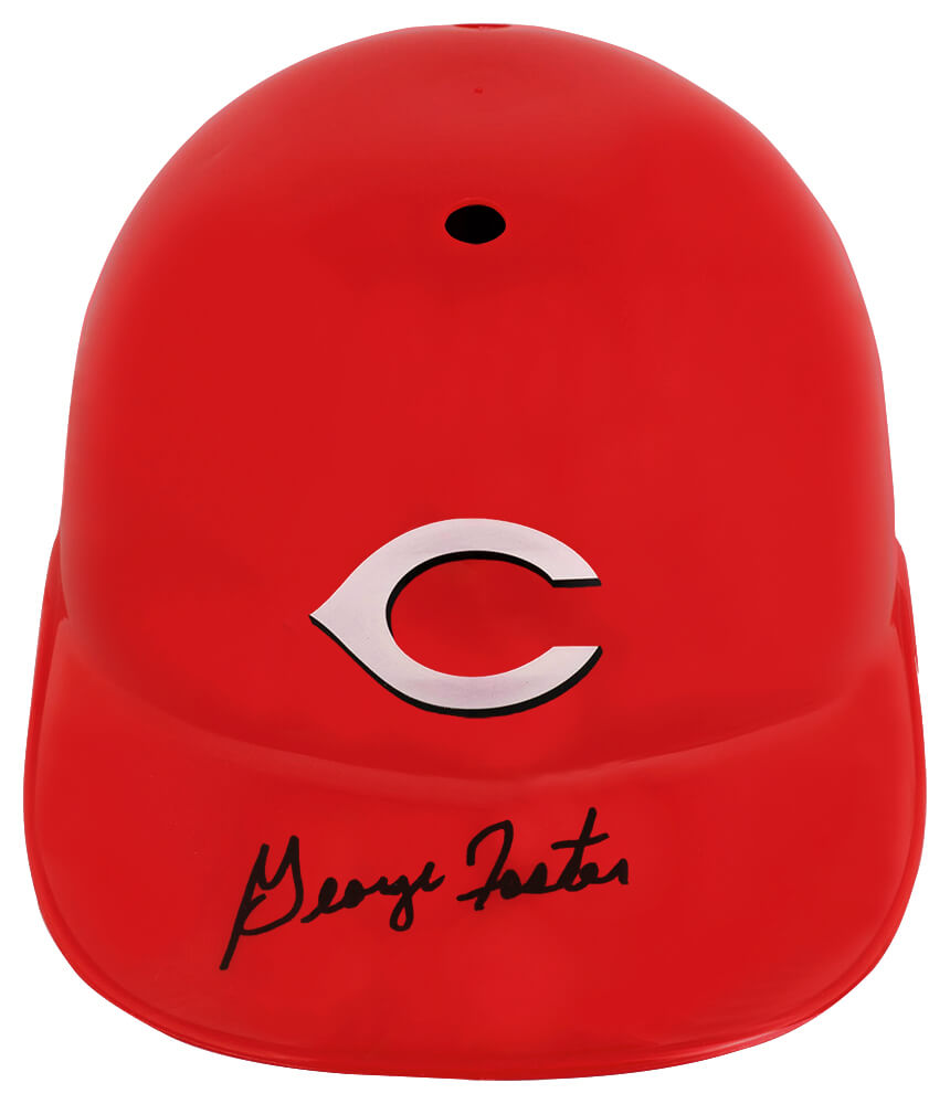 FOSBTH100 George Foster Signed Cincinnati Reds Souvenir Replica Batting Helmet