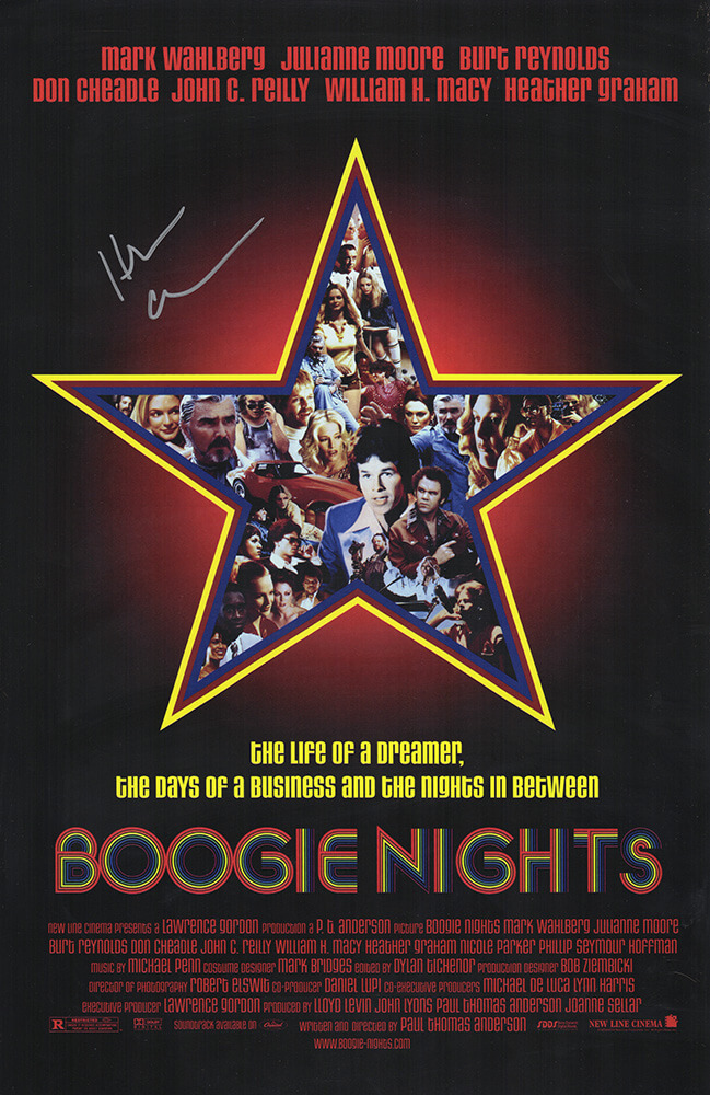 GRAPST511 11 x 17 in. Heather Graham Signed Boogie Nights Movie Poster