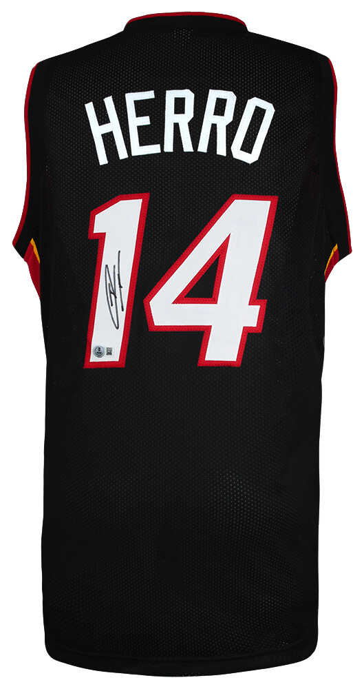 HERJRY200 Tyler Herro Signed Custom Basketball Jersey, Black - Beckett