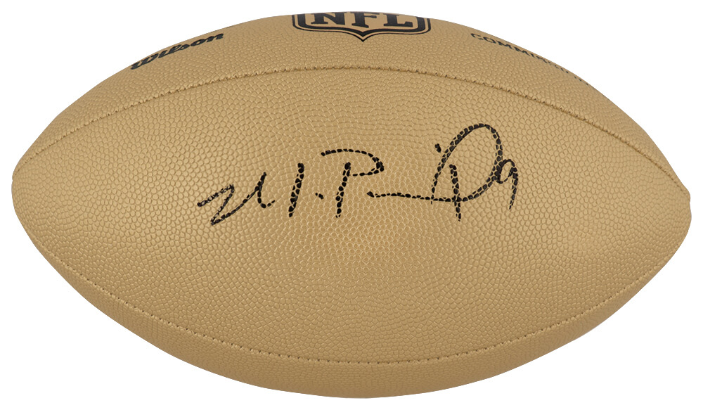 PENFTB301 Michael Penix Jr. Signed Wilson Duke Gold Metallic NFL Full Size Replica Football