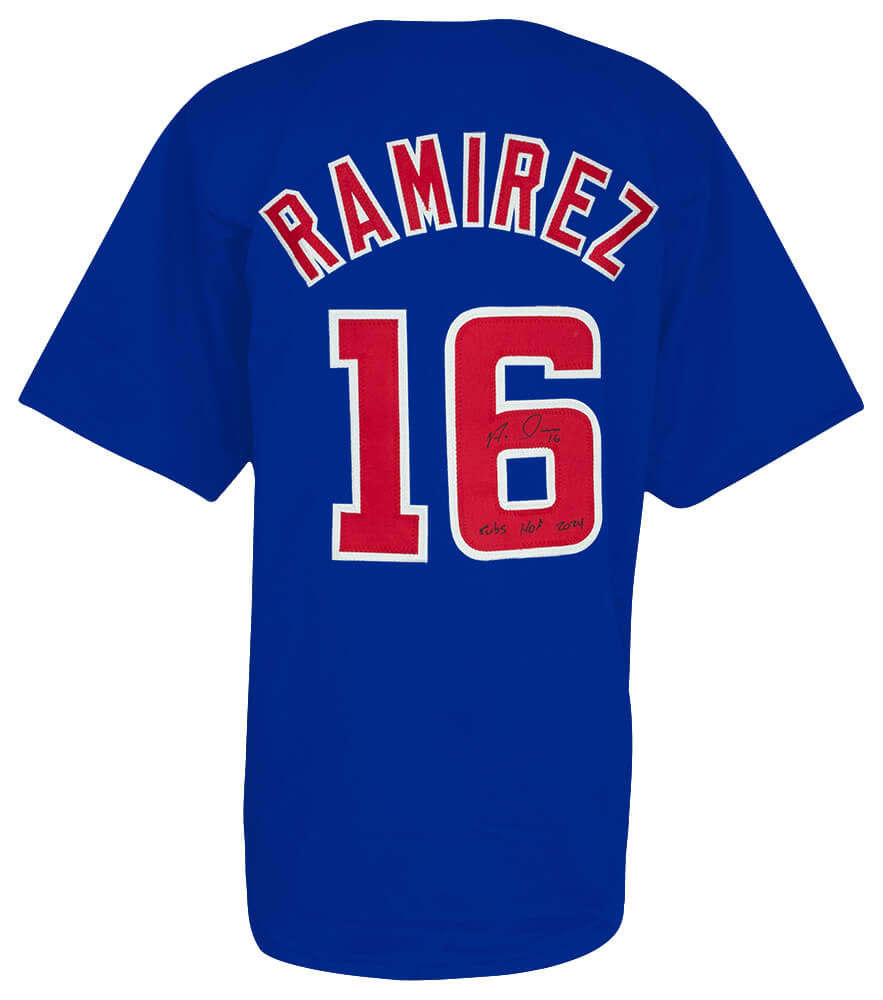 RAMJRY111 Aramis Ramirez Signed Blue Custom Baseball Jersey with Cubs HOF 2024