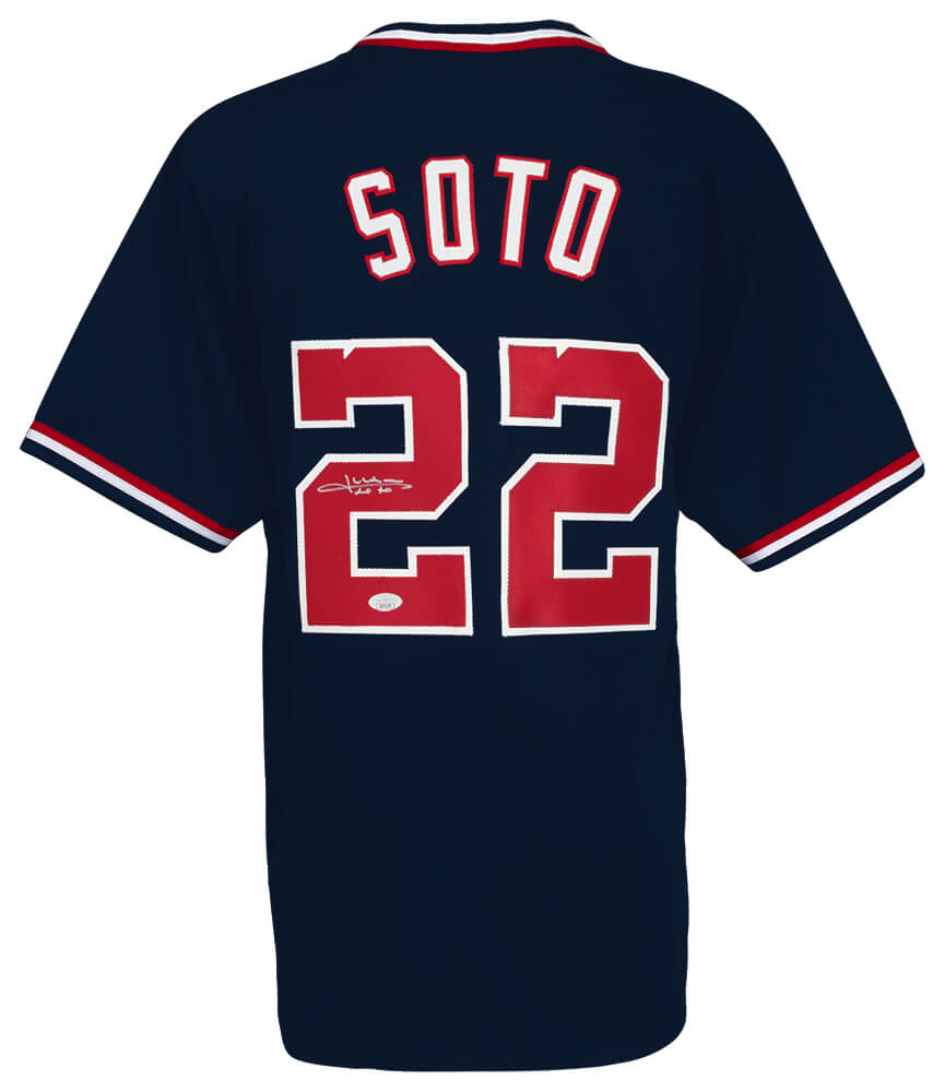SOTJRY110 Juan Soto Signed Navy Custom Baseball Jersey - JSA