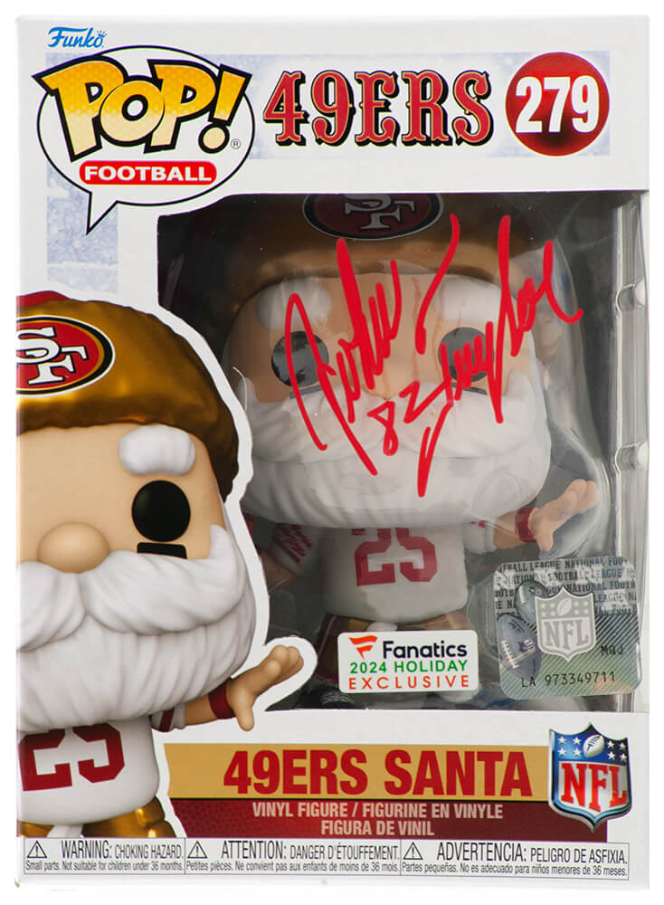 TAYFUN310 John Taylor Signed San Francisco 49ers Santa Funko Pop Doll 279