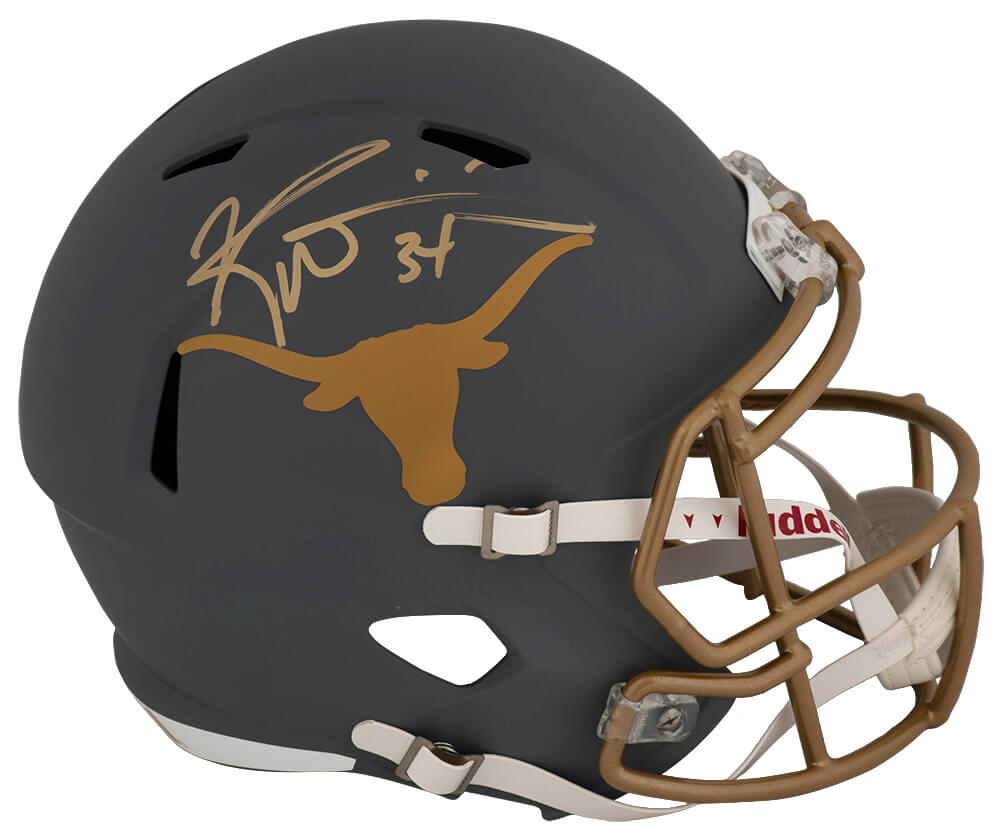 WILREP365 Ricky Williams Signed Texas Longhorns SLATE Riddell Full Size Speed Replica Helmet