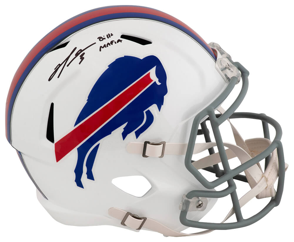 HAMREP351 Damar Hamlin Signed Buffalo Bills Riddell Speed Replica Helmet with Bills Mafia - Full Size