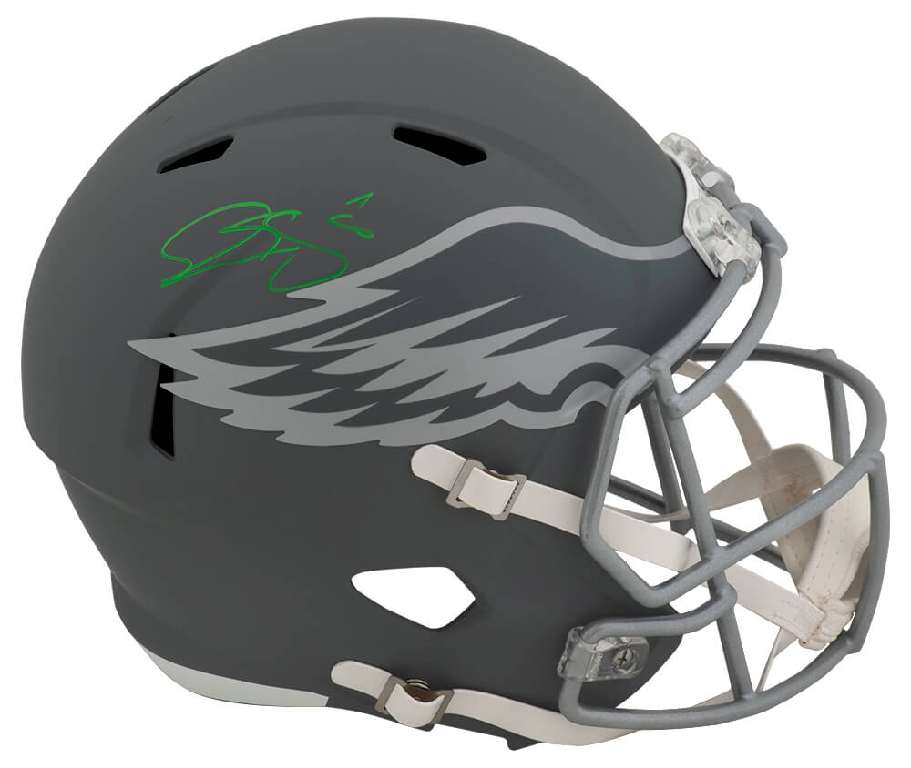 MCNREP305 Donovan McNabb Signed Philadelphia Eagles Slate Riddel Speed Replica Helmet - Full Size