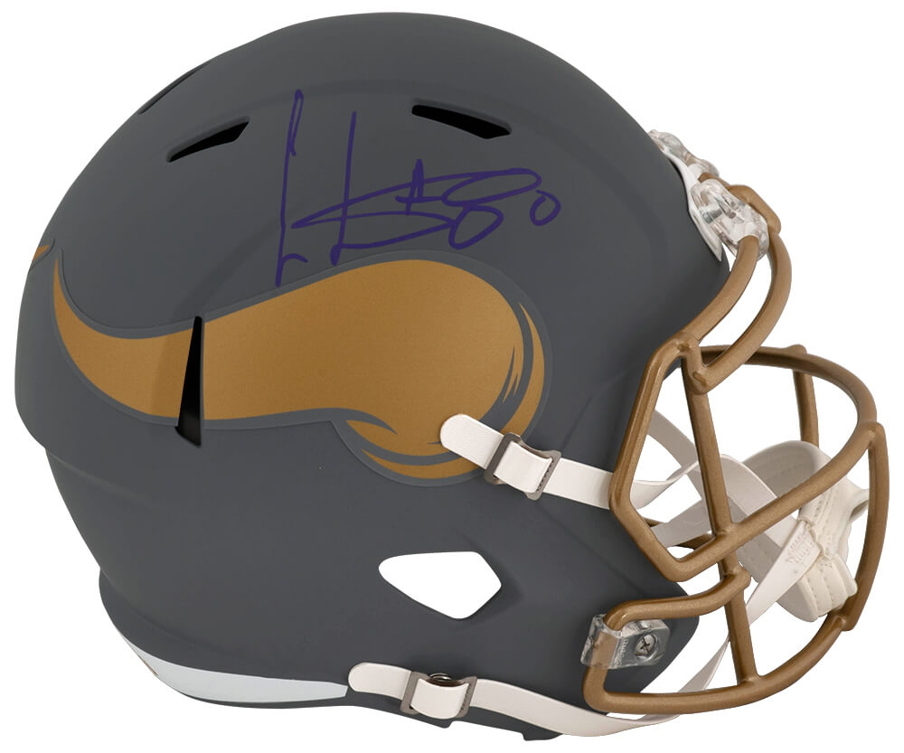 CARREP326 Cris Carter Signed Minnesota Vikings Slate Riddell Speed Replica Helmet - Full Size