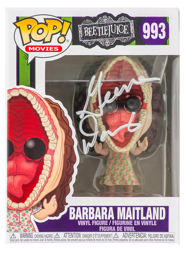 DAVFUN500 Geena Davis Signed Beetlejuice Barbara Transformed Funko Pop Doll No.993