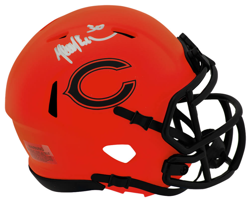 BROMIN371 Mike Brown Signed Chicago Bears Rave Riddell Speed Mini Helmet