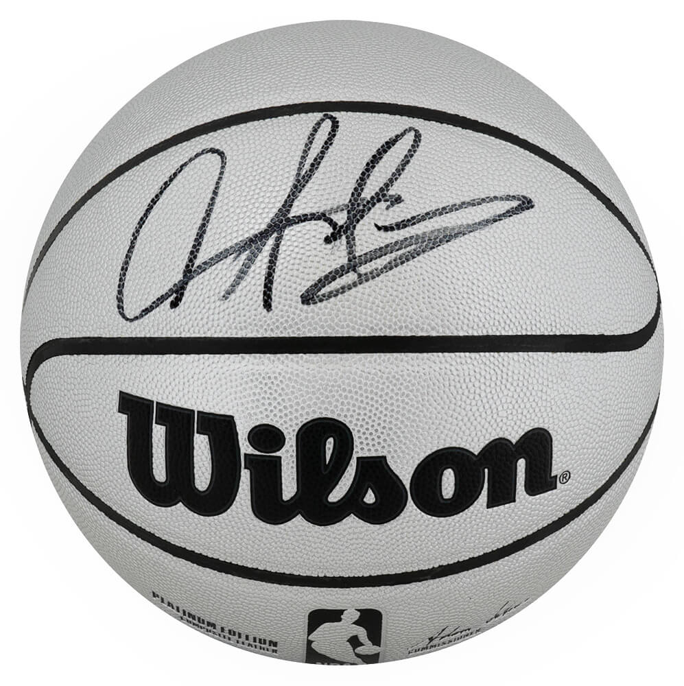 RODBSK234 Dennis Rodman Signed Wilson Platinum NBA Basketball - Full Size