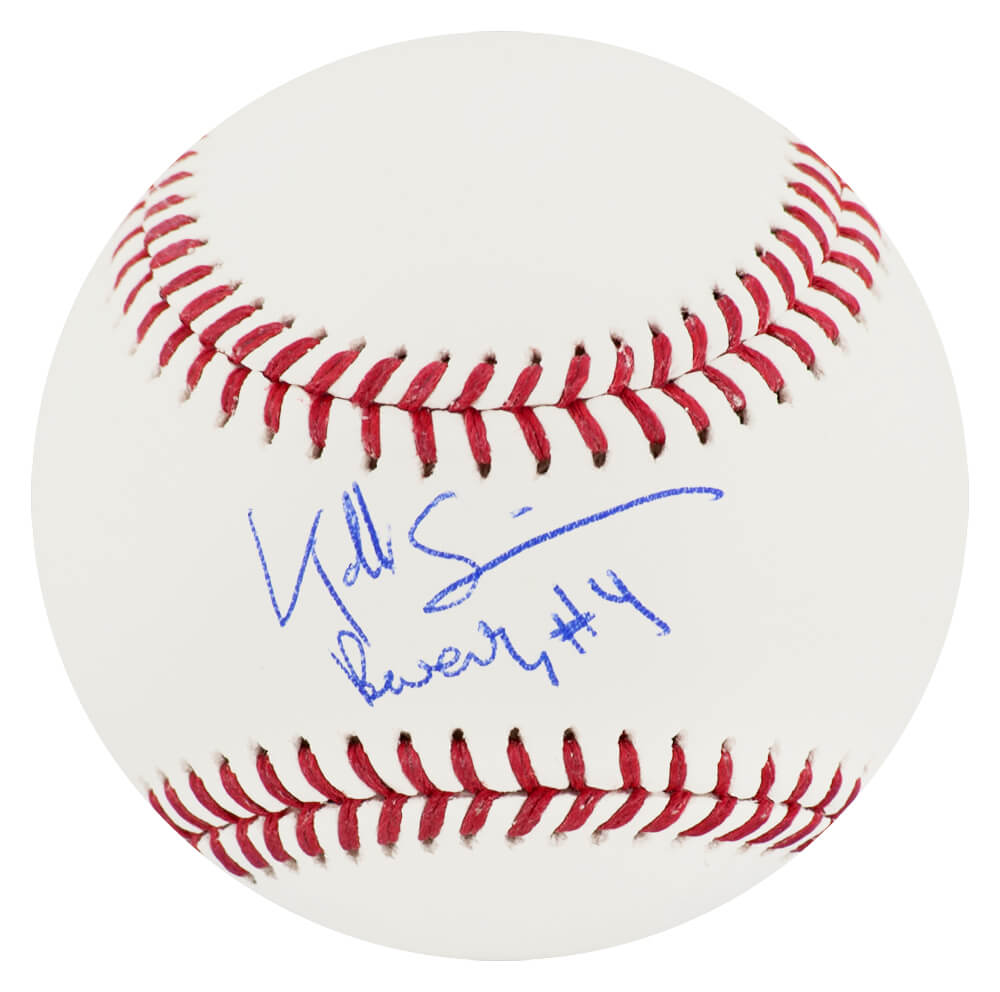 SIMBSB510 Kelli Simpkins Signed Rawlings Official MLB Baseball with Beverly No.4