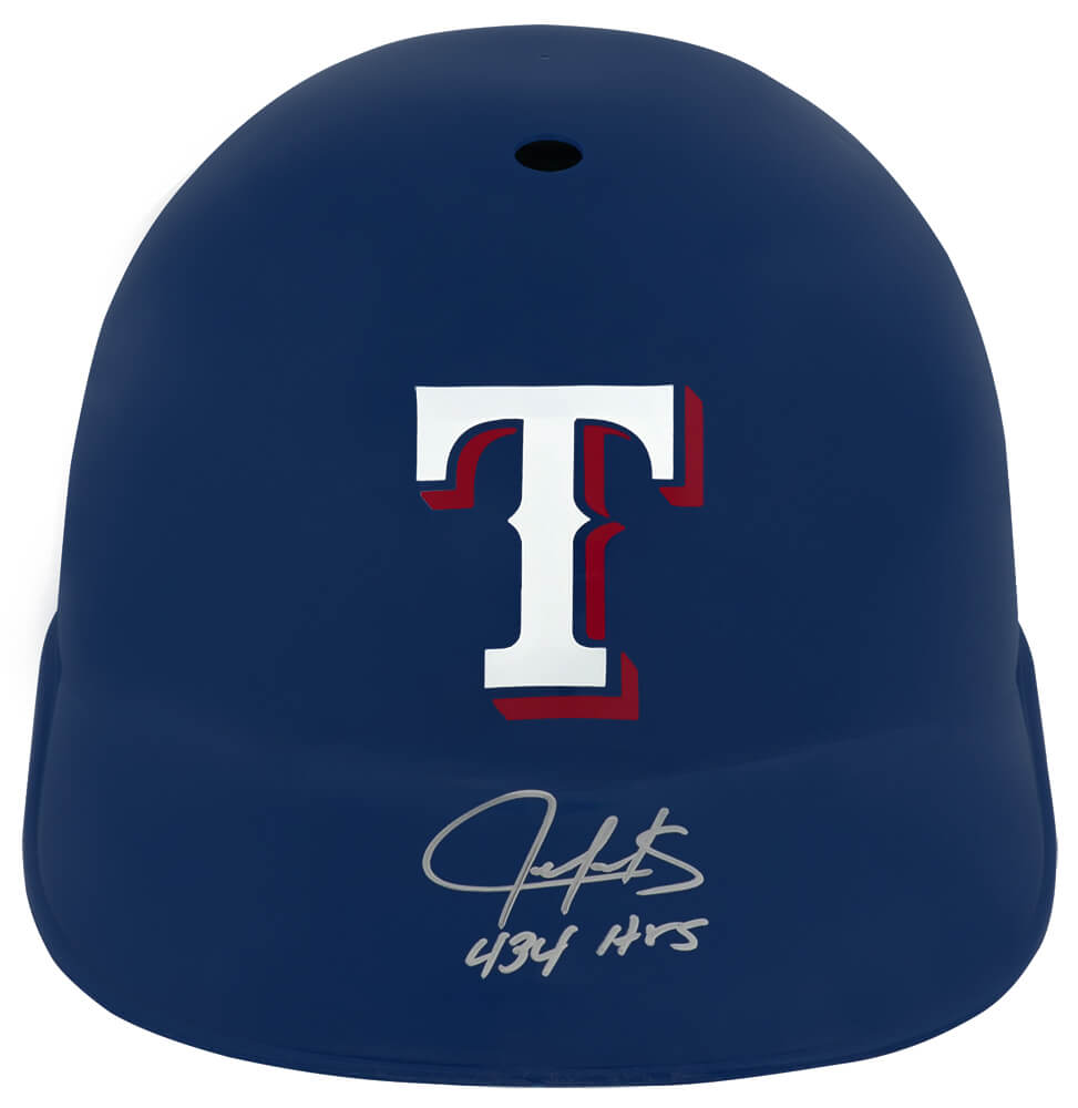 GONBTH101 Juan Gonzalez Signed Texas Rangers Replica Souvenir Batting Helmet with 434 HRs