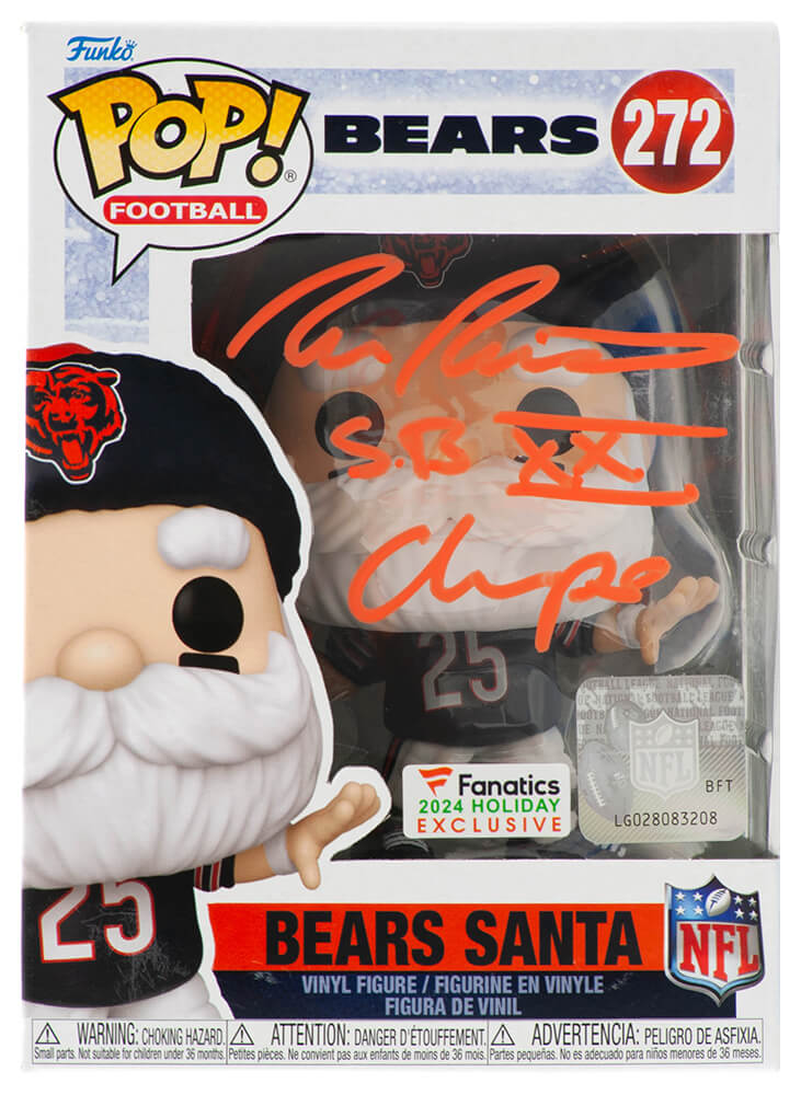 RIVFUN300 Ron Rivera Signed Chicago Bears Santa Funko Pop Doll No.272 with SB XX Champs