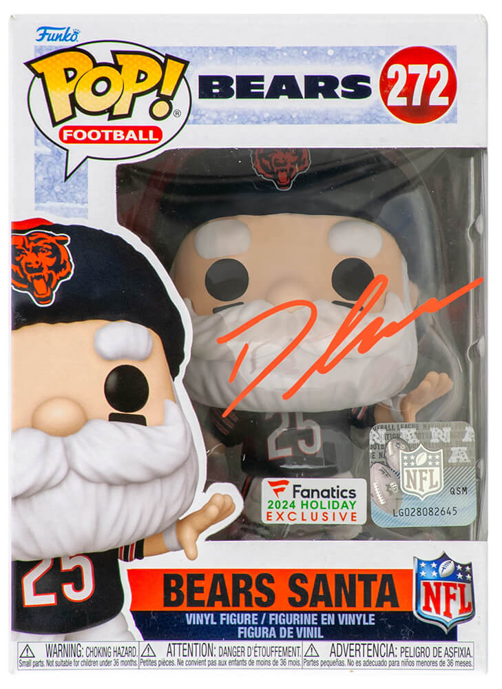 SWIFUN300 D Andre Swift Signed Chicago Bears Santa Funko Pop Doll No.272