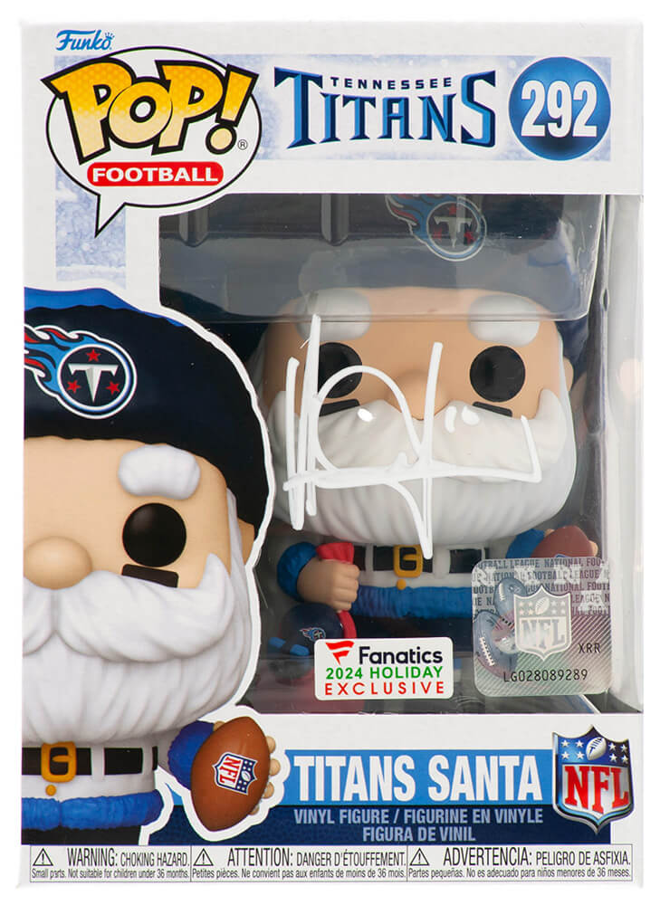 YOUFUN301 Vince Young Signed Tennessee Titans Santa Funko Pop Doll No.292