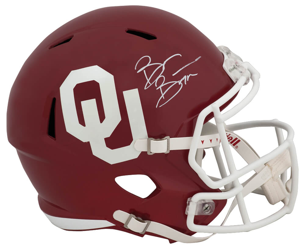 BOSREP318 Brian Bosworth Signed Oklahoma Sooners Riddell Speed Replica Helmet - Full Size