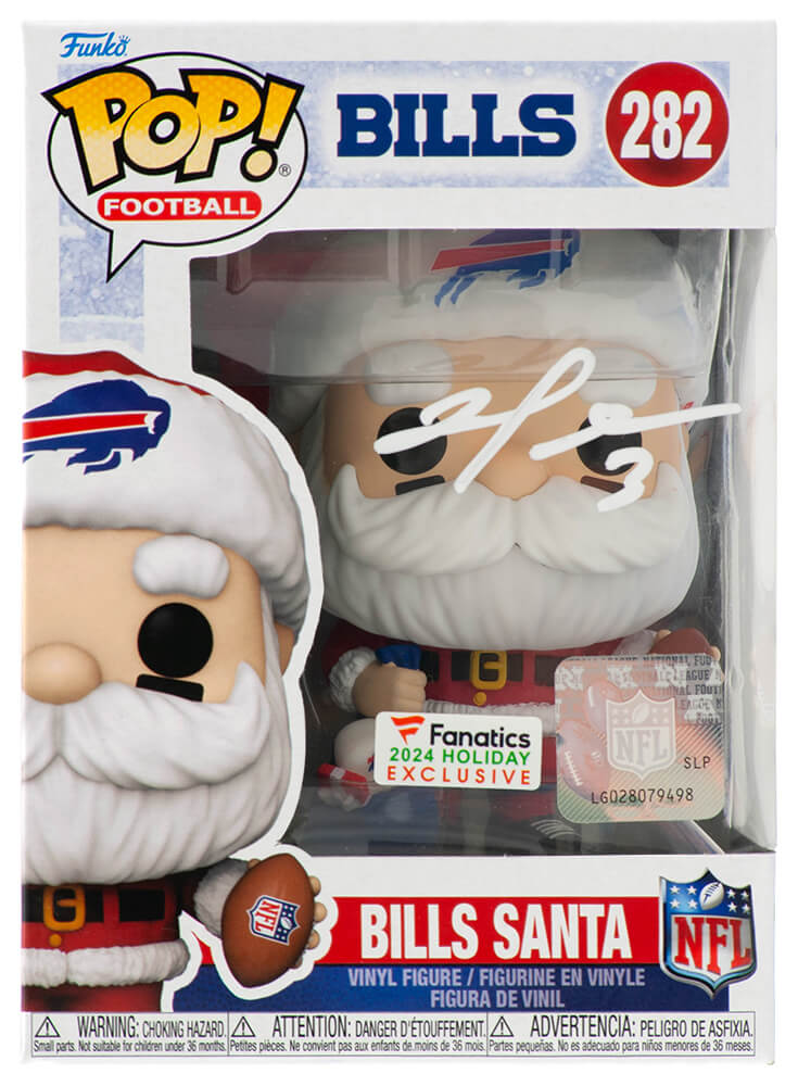 HAMFUN320 Damar Hamlin Signed Buffalo Bills Santa Funko Pop Doll No.282
