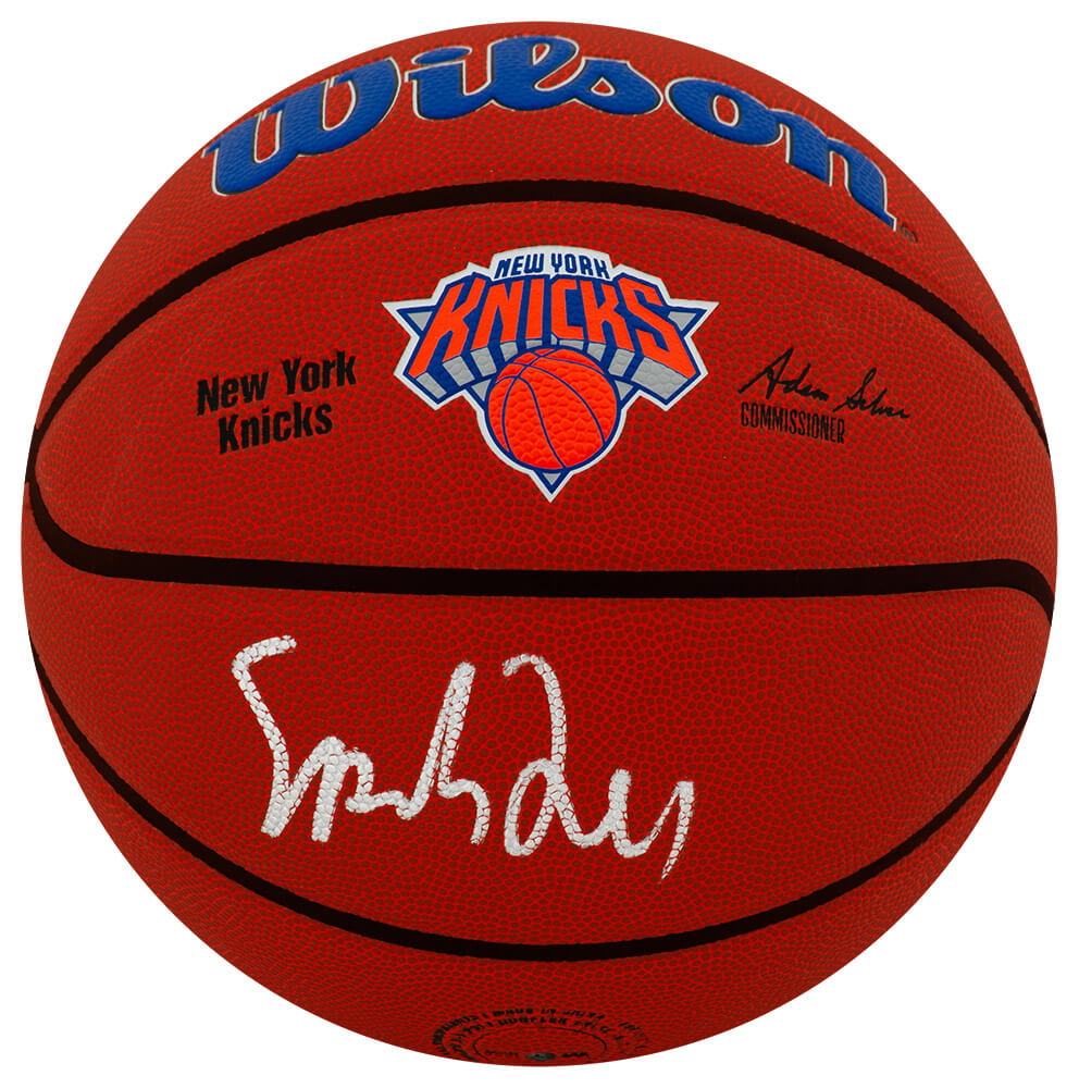 LEEBSK500 Spike Lee Signed   York Knicks Logo Wilson NBA Basketball