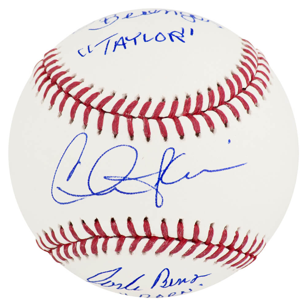 MAJBSB501 Charlie Sheen, Corbin Bernsen & Tom Berenger Signed Rawlings MLB Baseball with Taylor & Dorn