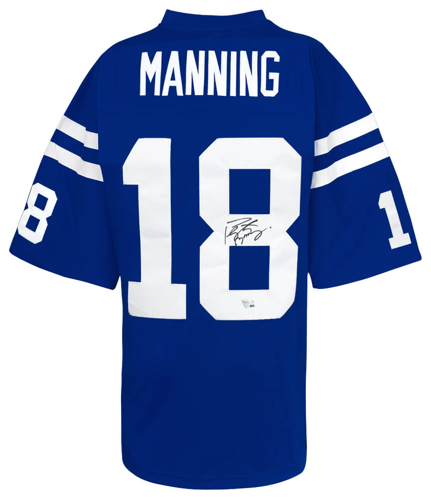 MANJRY301 Peyton Manning Signed Indianapolis Colts Blue M&N 1998 Style NFL Legacy Premier Football Jersey - Fanatics