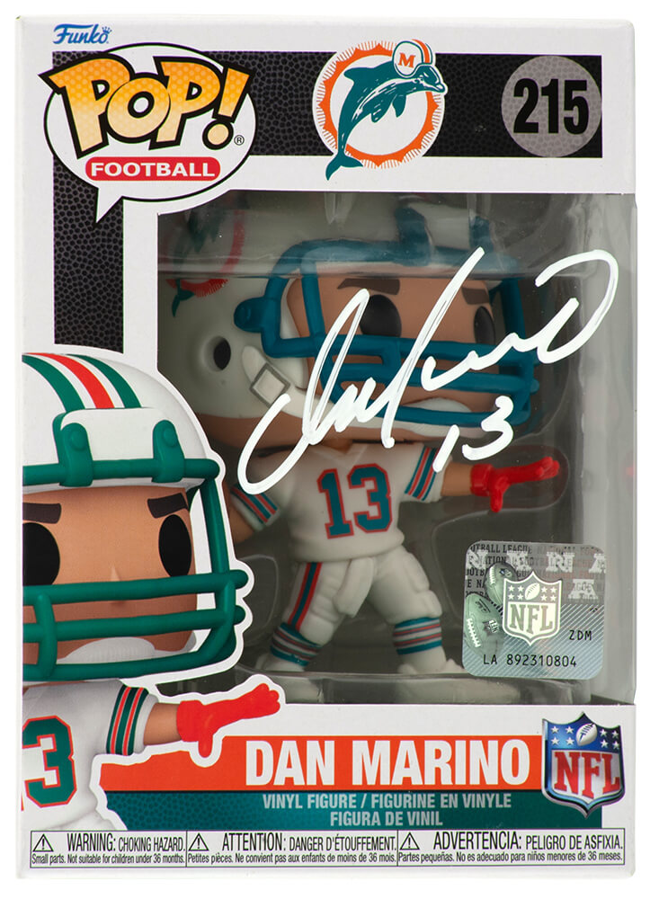 MARFUN300 Dan Marino Signed Miami Dolphins NFL Legends Funko Pop Doll - No.215
