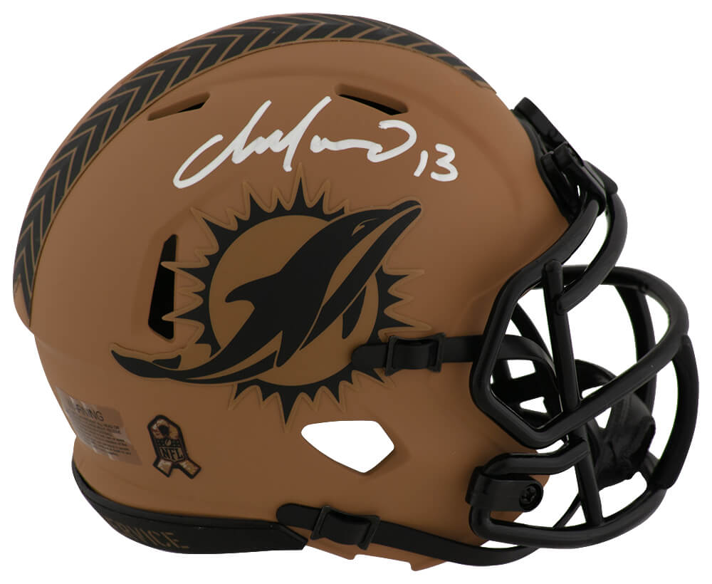 MARMIN373 Dan Marino Signed Miami Dolphins Salute Riddell Speed Mini Helmet