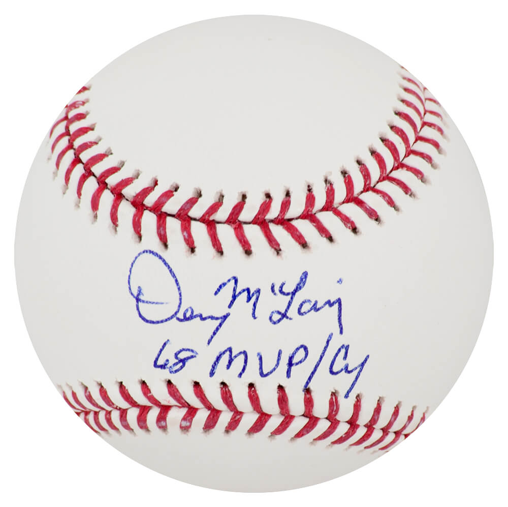 MCLBSB106 Denny McLain Signed Rawlings Official MLB Baseball with 68 MVP, CY