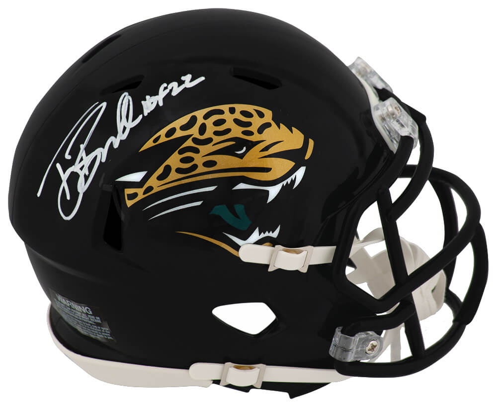 BOSMIN329 Tony Boselli Signed Jacksonville Jaguars Throwback Riddell Speed Mini Helmet with HOF-22