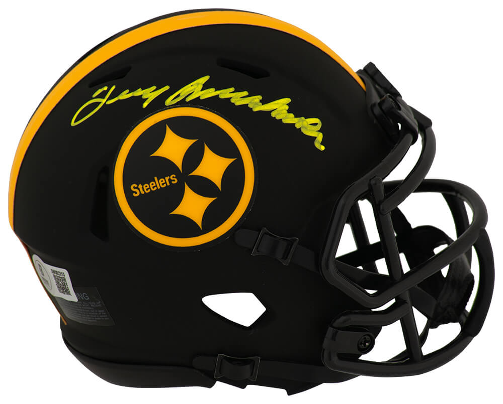 BRAMIN319 Terry Bradshaw Signed Pittsburgh Steelers Eclipse Riddell Speed Mini Helmet - Beckett