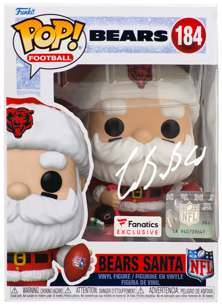 BURFUN300 Luther Burden III Signed Chicago Bears Santa Funko Pop Doll - No.184