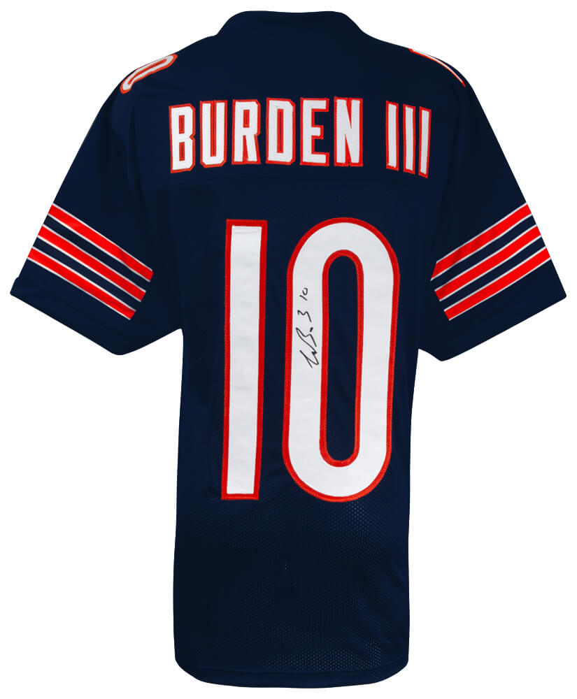 BURJRY310 Luther Burden III Signed Navy Custom Football Jersey