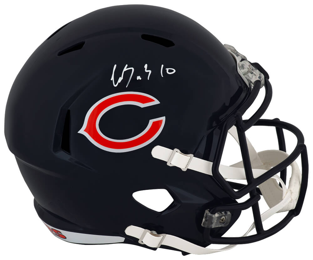 BURREP310 Luther Burden III Signed Chicago Bears Riddell Full Size Speed Replica Helmet