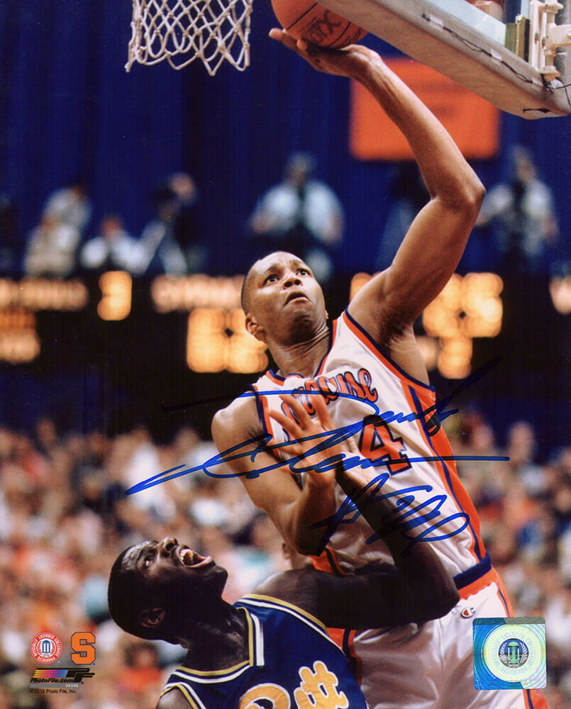 COL08P204 8 x 10 in. Derrick Coleman Signed Syracuse University Action vs Pitt Photo