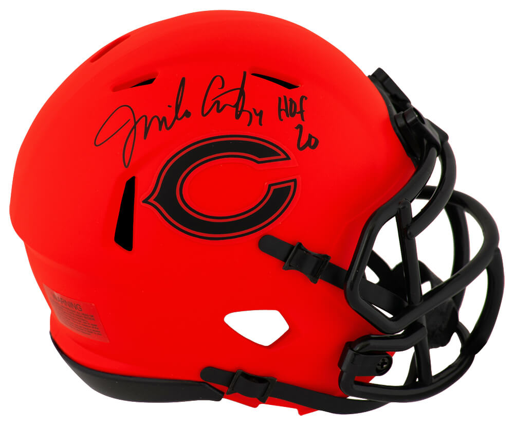 COVMIN310 Jim Covert Signed Chicago Bears Rave Riddell Speed Mini Helmet with HOF-20