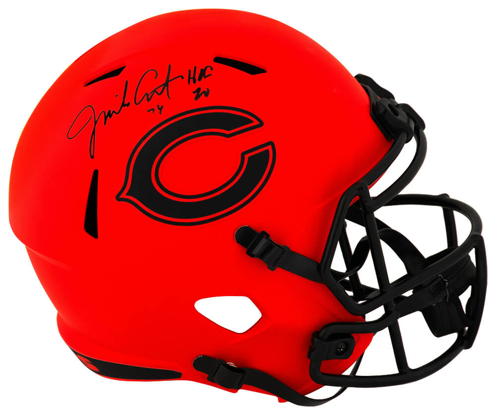 COVREP307 Jim Covert Signed Chicago Bears Rave Riddell Full Size Speed Replica Helmet with HOF-20