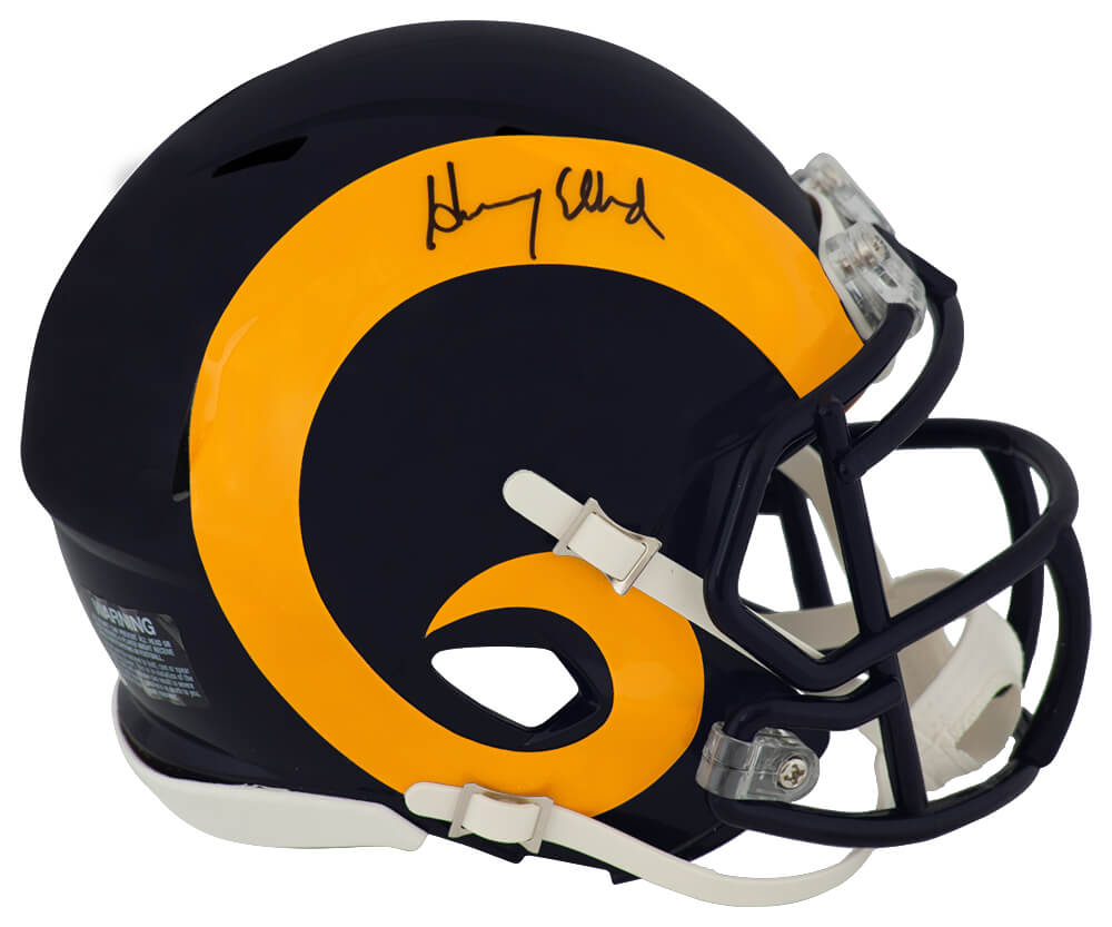 ELLMIN330 Henry Ellard Signed Los Angeles Rams Riddell Speed Mini Helmet