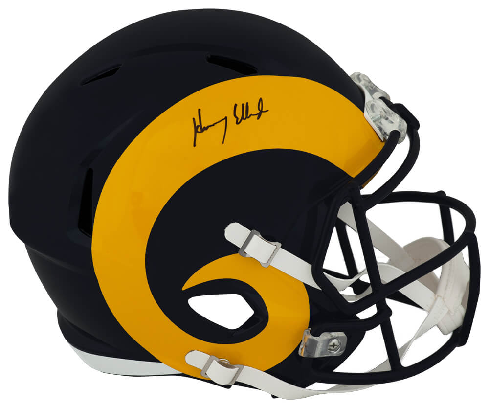 ELLREP310 Henry Ellard Signed Los Angeles Rams Riddell Full Size Speed Replica Helmet